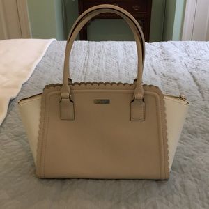 Kate Spade New York scallop satchel handbag